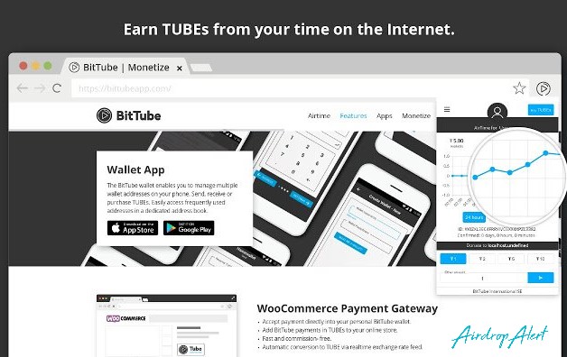 BitTube Airdrop " Reivindique 5 tokens TUBE grátis (~ $1 + ref)