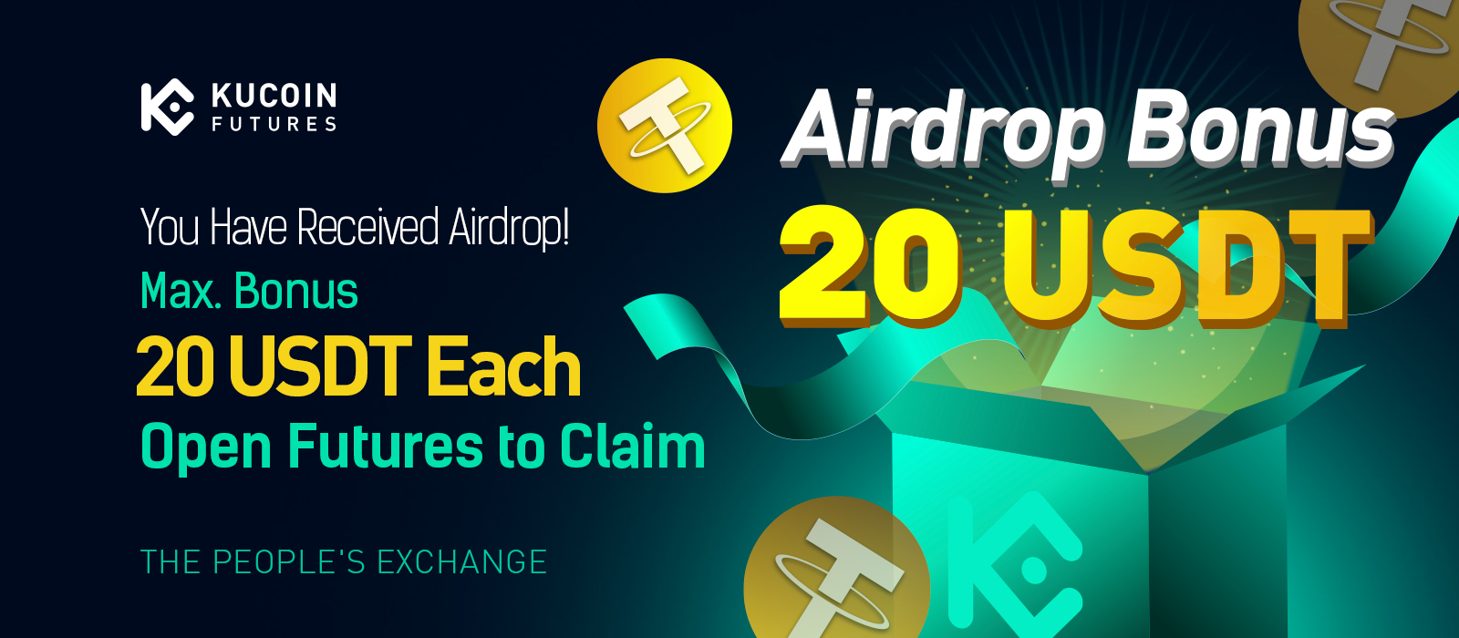 KuCoin Airdrop " Reivindique tokens USDT gratuitos