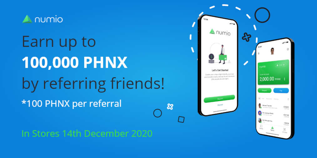 Numio Airdrop " Reivindicar tokens PHNX gratuitos