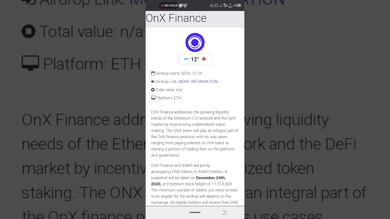 OnX Finance Airdrop " Reivindique 10000 ANKR: 1 token ONX grátis