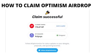Optimism Airdrop " Reivindicar tokens OP gratuitos