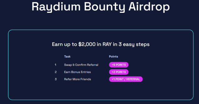 Raydium Airdrop »احصل على رموز RAY المجانية (حوالي 10 دولارات أمريكية)