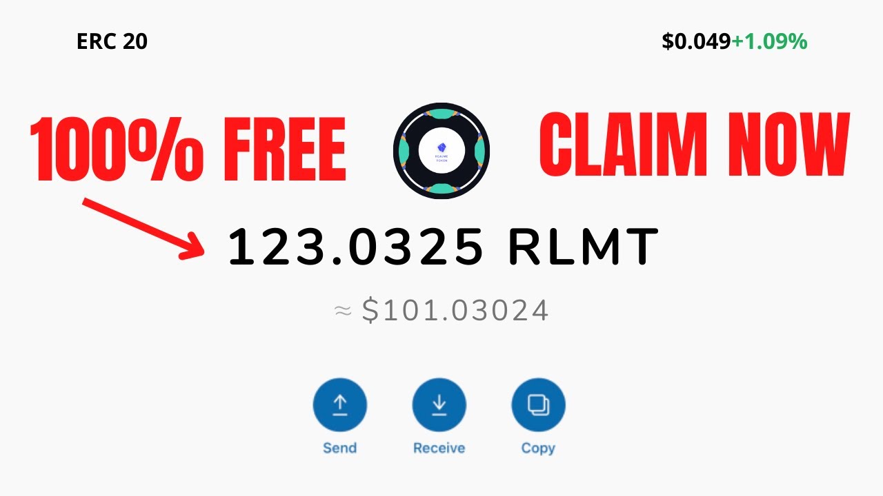 RealMe Airdrop " Igényeljen ingyenes RLMT tokeneket